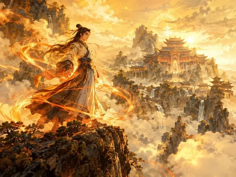 《苍穹有灵根》封面图，玄幻题材短剧